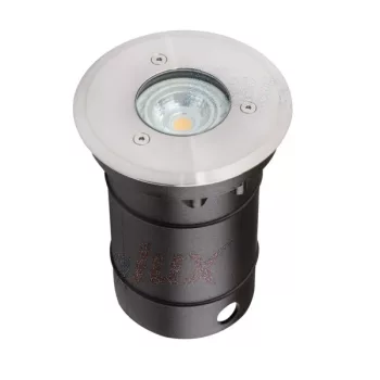   Kanlux 7172 BERG DL-10O kültéri járófelületbe süllyeszthető lámpa acél színben, GU10 foglalat, max 10W teljesítmény, IP67 védettséggel, sorolható, 220-240 V (Kanlux 7172)