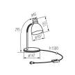 Kanlux 7562 ZARA HR kék asztali lámpa kompakt IP20 max 40W (Kanlux 7562)
