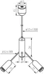 Kanlux 7870 ROPE-NT 150 függeszték tükrös lámpatesthez 1500 mm-es, beltéri, acélhuzal (Kanlux 7870)
