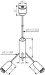 Kanlux 7870 ROPE-NT 150 függeszték tükrös lámpatesthez 1500 mm-es, beltéri, acélhuzal (Kanlux 7870)