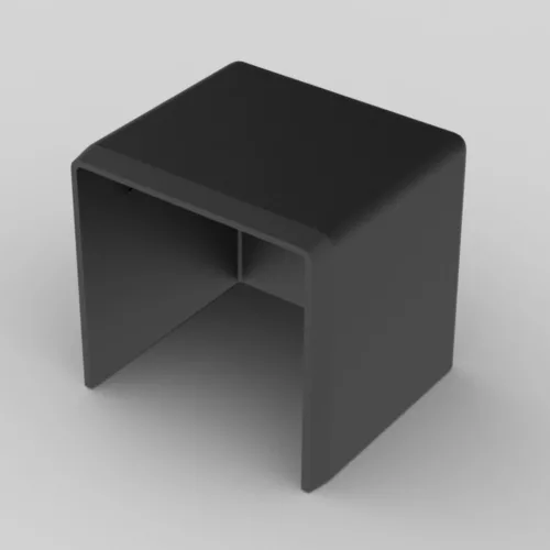 KOPOS 8641_FB végzáró LHD 40X40 kábelcsatornához, fekete