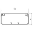 KOPOS EKD 100X40_HD kábelcsatorna 40x100 mm, fehér, 8 fm / doboz (4 × 2 m)