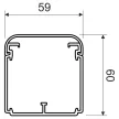 KOPOS EKE 60X60_HD kábelcsatorna 60x59 mm, fehér, 2 m