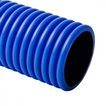   Kopos KD 09050 CC KOPODUR Merev bordázott duplafalú védőcső dn 50 kék (külső 50 / belső 41), 6 fm/szál.