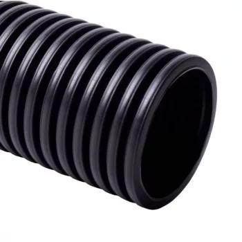   Kopos KD 09050 FC KOPODUR Merev bordázott duplafalú védőcső dn 50 fekete (külső 50 / belső 41), 6 fm/szál.