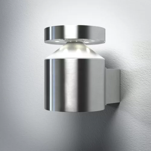 LEDVANCE Endura CYLINDER fali lámpa kültéri, 6W, 3000K, IP44, 360lm, rozsdamentes acél ház
