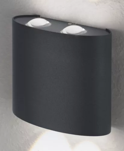 LEDVANCE Endura UPDOWN fali lámpa kültéri sötétszürke, 11W, 3000K, IP44, 550lm, LED modul