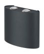 LEDVANCE ENDURA STYLE UPDOWN DECO II 11W DG, kültéri, sötétszürke dekoratív fali lámpa, 10.5 W, foglalat: LED modul, IP44 védelem, 3000 K színhőmérséklet, 550 lm fényerő, 10 év garancia 4058075205543