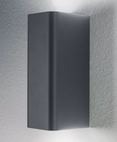 LEDVANCE Endura UPDOWN fali lámpa kültéri sötétszürke, 14W, 3000K, IP44, 500lm, 106mm széles