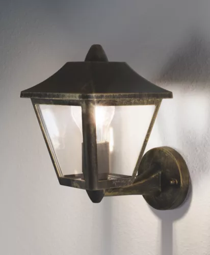 LEDVANCE Endura TRADITION fali lámpa kültéri fekete, IP44, E27 foglalat, alumínium ház, 260mm magas