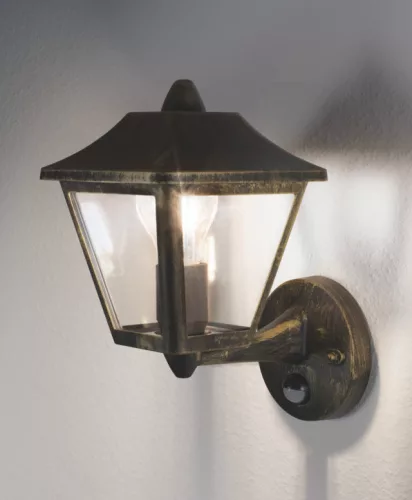 LEDVANCE Endura TRADITION fali lámpa kültéri fekete Classic, szenzoros, IP44, E27 foglalat