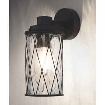 LEDVANCE Endura CAGE fali lámpa kültéri fekete, IP44 védelem, E27 foglalat, 286mm magas