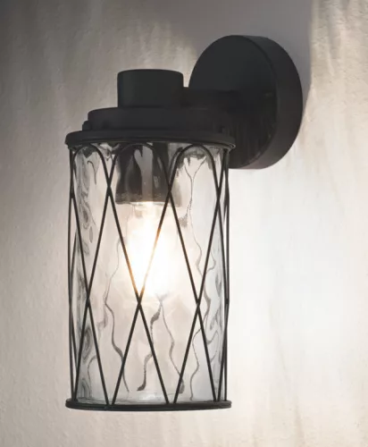 LEDVANCE Endura CAGE fali lámpa kültéri fekete, IP44 védelem, E27 foglalat, 286mm magas
