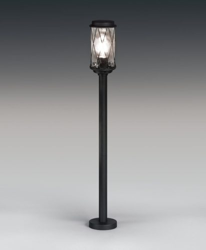 LEDVANCE ENDURA CLASSIC CAGE 1000 E27 BK, kültéri, fekete dekoratív 1 m magas útvilágító lámpa, foglalat: E27, IP44 védelem, 5 év garancia 4058075206489