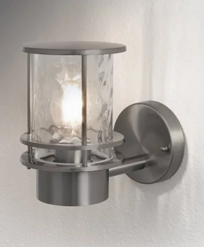 LEDVANCE Endura POST fali lámpa kültéri, IP44, E27 foglalat, rozsdamentes acél ház, 193mm magas