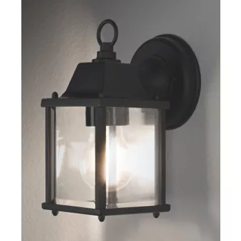 LEDVANCE Endura LANTERN fali lámpa kültéri fekete, IP23, E27 foglalat, 225mm magas