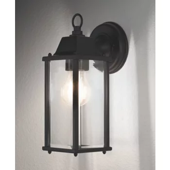 LEDVANCE Endura LANTERN fali lámpa kültéri fekete, IP23, E27 foglalat, 293mm magas