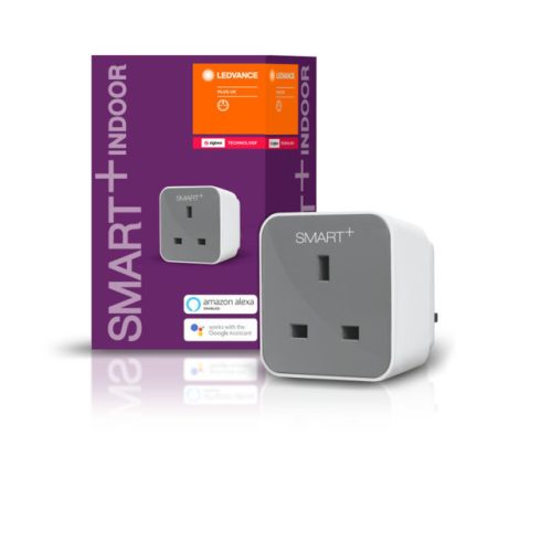 LEDVANCE SMART+ Zigbee vezérlésű, dugalj, PLUG UK, beltéri, IP20-as védelemmel, hangvezérléssel vezérelhető, ( LEDVANCE 4058075208322 )