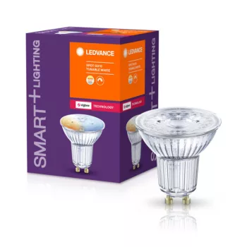 LEDVANCE SMART+ LED spot, okos Zigbee, 5W, 2700K, GU10 foglalat, 350lm, 55mm hosszú