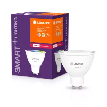 LEDVANCE SMART+ LED spot Zigbee, GU10 foglalat, 5W, 2700K, 350lm, meleg fehér, 58mm hosszú