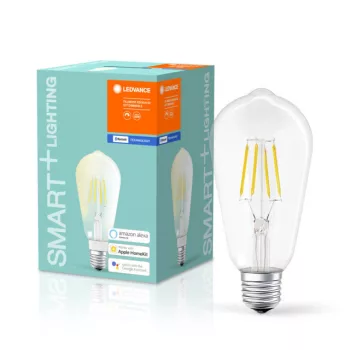 LEDVANCE SMART+ LED izzó, okos Bluetooth, filament, 6W, 2700K, E27 foglalat, 806lm, 64mm átmérő