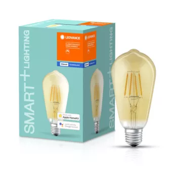 LEDVANCE SMART+ LED izzó, okos Bluetooth, filament, 6W, 2400K, E27 foglalat, 725lm, 64mm átmérő