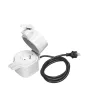 LEDVANCE SMART+ Zigbee kültéri okos dugalj, IP44 védettséggel, hangvezérelhető, 100mm széles