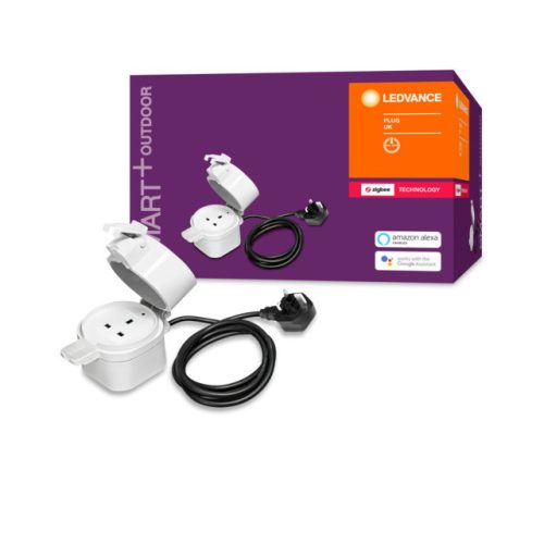 LEDVANCE SMART+ Zigbee vezérlésű PLUG, kültéri, dugalj, OUTDOOR UK, IP44-es védelemmel, ( LEDVANCE 4058075210004 )