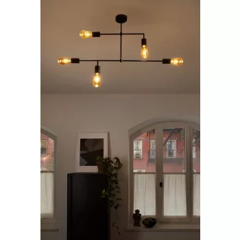 LEDVANCE mennyezeti lámpa beltéri fekete, IP20 védelem, E27 foglalat, 510mm magas