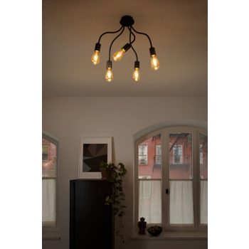 LEDVANCE mennyezeti lámpa beltéri fekete, IP20 védelem, E27 foglalat, 410mm magas