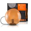 LEDVANCE asztali lámpa beltéri, IP20, 250x245mm, E27 foglalat, Bubble TABLE 250x245 Glass Orange