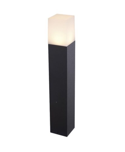 LEDVANCE ECO CLASS BOLLARD 500 SQ BK, kültéri, fekete 0,5 m magas útvilágító lámpa, foglalat: GU10, IP54 védelem, 4058075232280