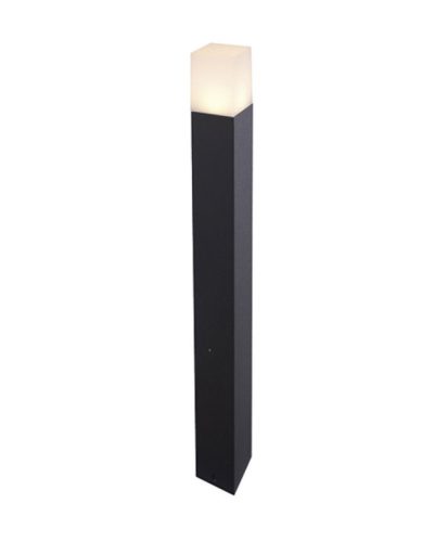 LEDVANCE ECO CLASS BOLLARD 800 SQ BK, kültéri, fekete 0,8 m magas útvilágító lámpa, foglalat: GU10, IP54 védelem, 4058075232303