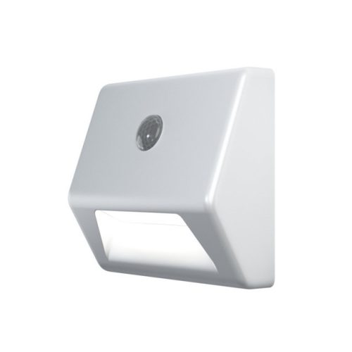 LEDVANCE NIGHTLUX Stair White, beltéri, fehér LED lámpa fény- és mozgásérzékelővel, 3xAAA elemmel, 0.25 W, foglalat: LED modul, IP54 védelem, 4000 K színhőmérséklet, 10 lm fényerő, 2 év garancia, 4058075260733