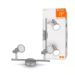 LEDVANCE LED spot mennyezeti lámpa beltéri szürke, 2x3W, 2700K, IP20, GU10 foglalat, 240lm