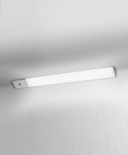 LEDVANCE Cabinet LED Corner 350, beltéri, szürke bútor alatti pultmegvilágító lámpa, 5 W, foglalat: LED modul, IP20 védelem, 3000 K színhőmérséklet, 320 lm fényerő, 3 év garancia 4058075268227