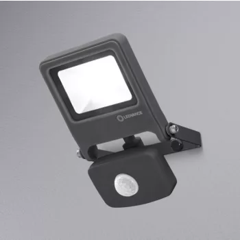 LEDVANCE Endura FLOOD LED fényvető kültéri fehér, szenzoros, 10W, 3000K, IP44, 800lm, szürke