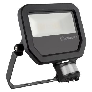 LEDVANCE Floodlight SENSOR LED fényvető fekete, 20W, 3000K, IP65, 2200lm, 70000 óra élettartam