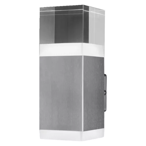 LEDVANCE Endura CRYSTAL fali lámpa acél, 9W, 3000K, IP44, 800lm, 25000 óra élettartam, 220-240V