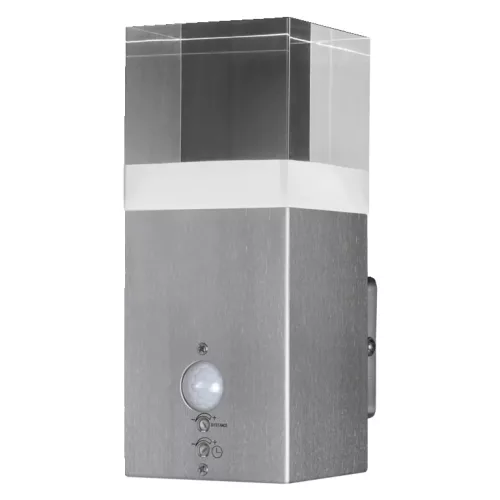 LEDVANCE Endura CRYSTAL fali lámpa acél, 4,90W, 3000K, IP44, 400lm, 200mm magas, kültéri