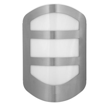 LEDVANCE Endura PLATE fali lámpa acél, 12W, 3000K, IP44, 600lm, 25000 óra élettartam, 220-240V