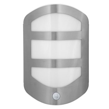 LEDVANCE Endura PLATE fali lámpa acél, 12,50W, 3000K, IP44, 630lm, 25000 óra élettartam, 220-240V