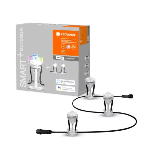 LEDVANCE SMART+ Garden 3 kerti lámpa, okos WiFi, hangvezérelhető, 0,7W, IP65, RGB állítható, 110lm