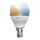 LEDVANCE SMART+ Bluetooth vezérlésű, LED fényforrás, Mini bulb, 5 W-os, változtatható színhőmérséklet: fehér (2700-6500 K), 470 lm fényerővel, IP20, 20 000 óra, E14, hangvezérelhető (4058075485273)