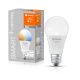 LEDVANCE SMART+ WIFI vezérlésű, LED fényforrás, Classic forma, szabályozható, 9 W-os, változtatható színhőmérséklet: fehér 2700-6500 K, 806 lm, IP20, 15 000 óra, E27, hangvezérelhető 4058075485372