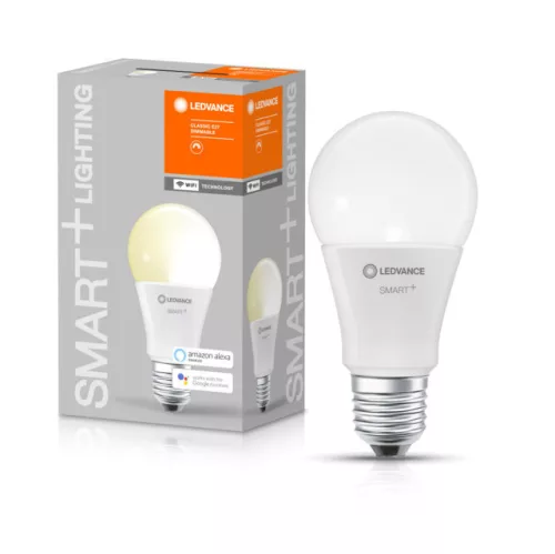 LEDVANCE SMART+ LED izzó Classic forma, okos WiFi, 9,5W, 2700K, E27 foglalat, 1055lm