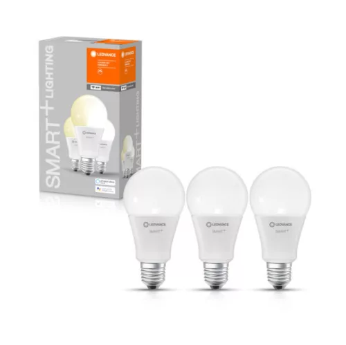 LEDVANCE SMART+ LED izzó Classic forma, okos WiFi, 14W, 2700K, E27 foglalat, 1521lm, 3 db csomag