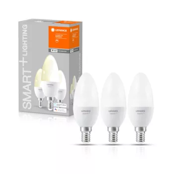 LEDVANCE SMART+ LED gyertya izzó, okos WiFi, 5W, 2700K, E14 foglalat, 470lm, 3 db csomag