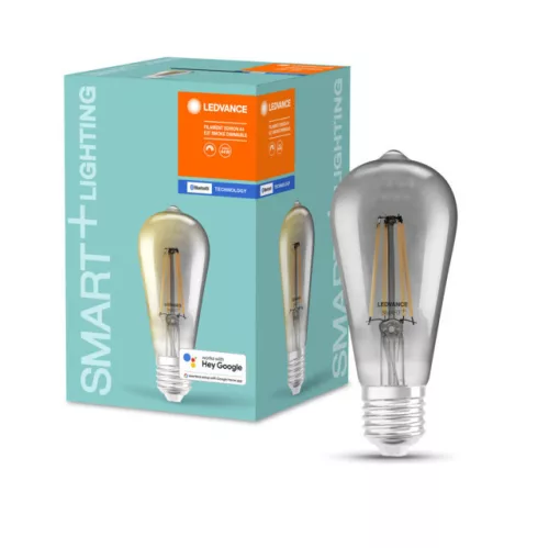 LEDVANCE SMART+ LED izzó, okos Bluetooth, filament, 6W, 2700K, E27 foglalat, 540lm, 64mm átmérő