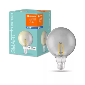LEDVANCE SMART+ LED gömb izzó, okos Bluetooth, filament, 6W, 2700K, E27 foglalat, 600lm